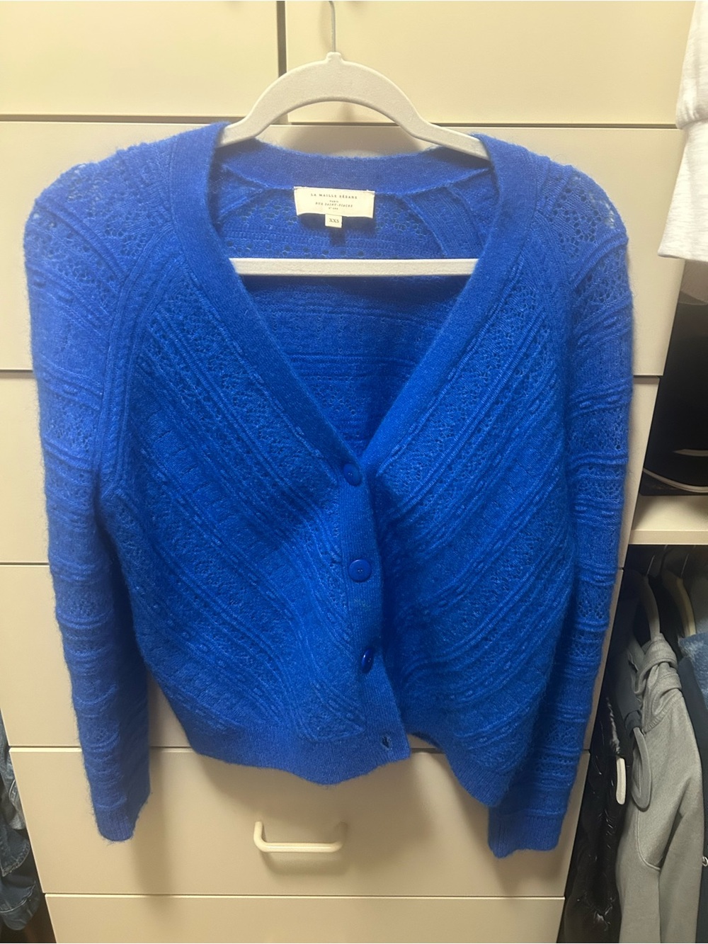 Sezane Eya Cardigan Bleu Électrique. - Size XXS